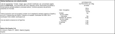 Salsa barbacoa sin az&uacute;cares a&ntilde;adidos Prima 300g