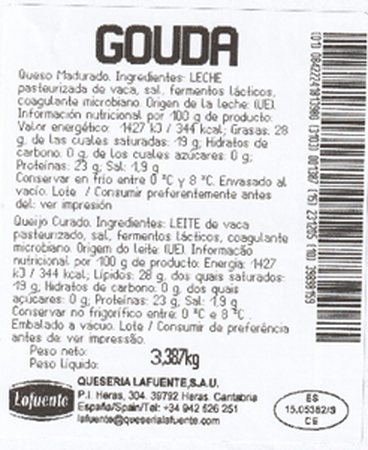 Lote:500gr Chuleta Sajonia + 250gr Queso Gouda