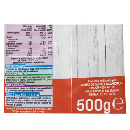 Muesli crujiente Alipende 500g con frutas