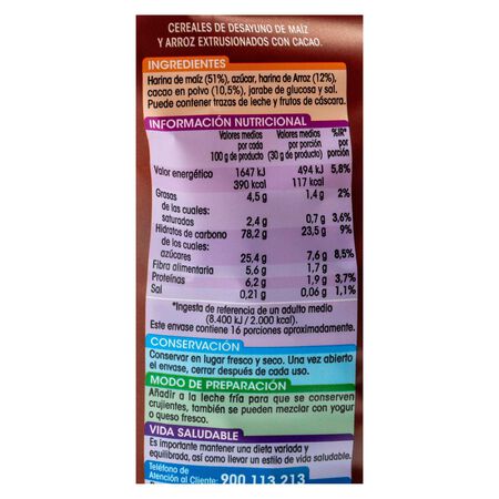 Cereales Alipende 500g copos de cacao