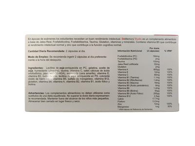 Complemento alimentaci&oacute;n Dememory Studio 30 c&aacute;psulas