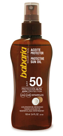Aceite protector SPF50 Babaria 100 ml Protección muy alta