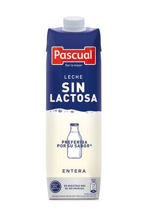 Leche sin lactosa Pascual 1l entera