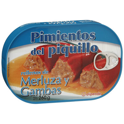 Pimientos del piquillo merluza y gambas Alipende 260g