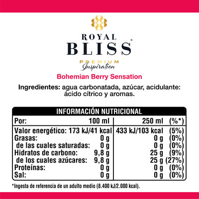 Tónica Royal Bliss lata 25cl berry sensations