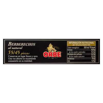 Berberecho Orbe 63g 35/45 al natural