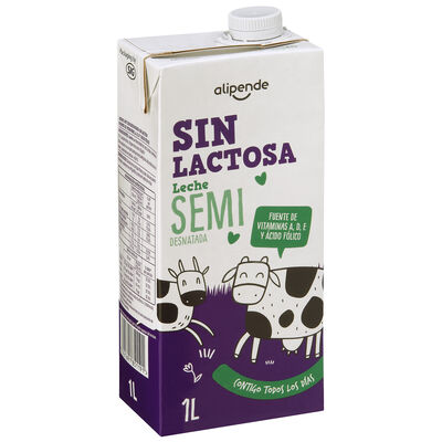 Leche sin lactosa Alipende 1l semidesnatada