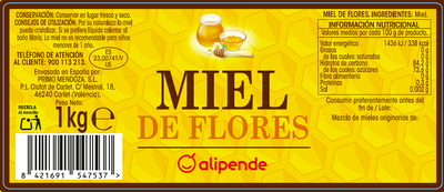 Miel de flores Alipende 1kg