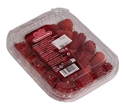 Frambuesa de palos en bandeja 125g