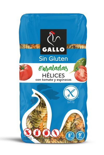 H&eacute;lices sin gluten Gallo 450g con vegetales