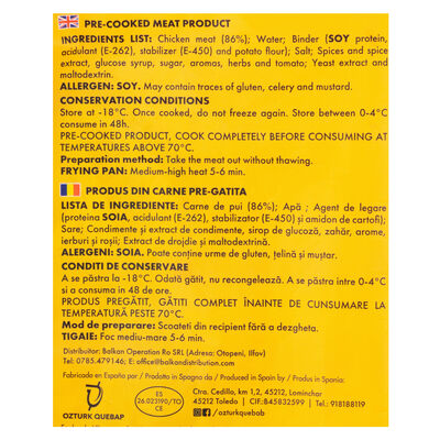 Kebab Ozturk 250g pollo