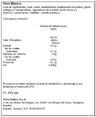 Vino Blanco Elegido 1L Airen-Verdejo