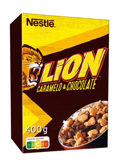 Cereales nestlé 400g Lion con caramelo y chocolate