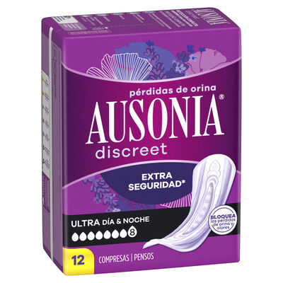 Compresa discreet Ausonia extra seguridad 12 unidades