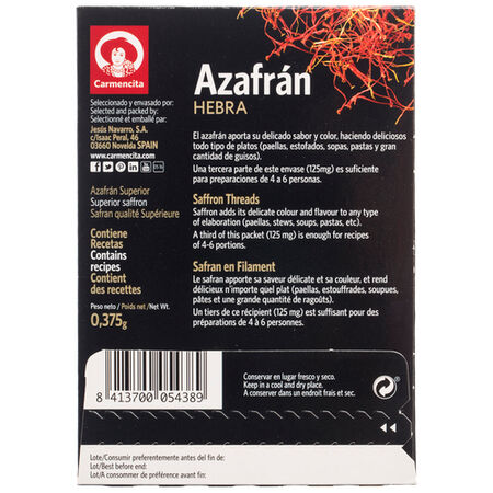 Azafrán Carmencita en hebras