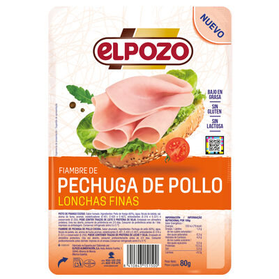 Fiambre pechuga de pollo Elpozo 80g