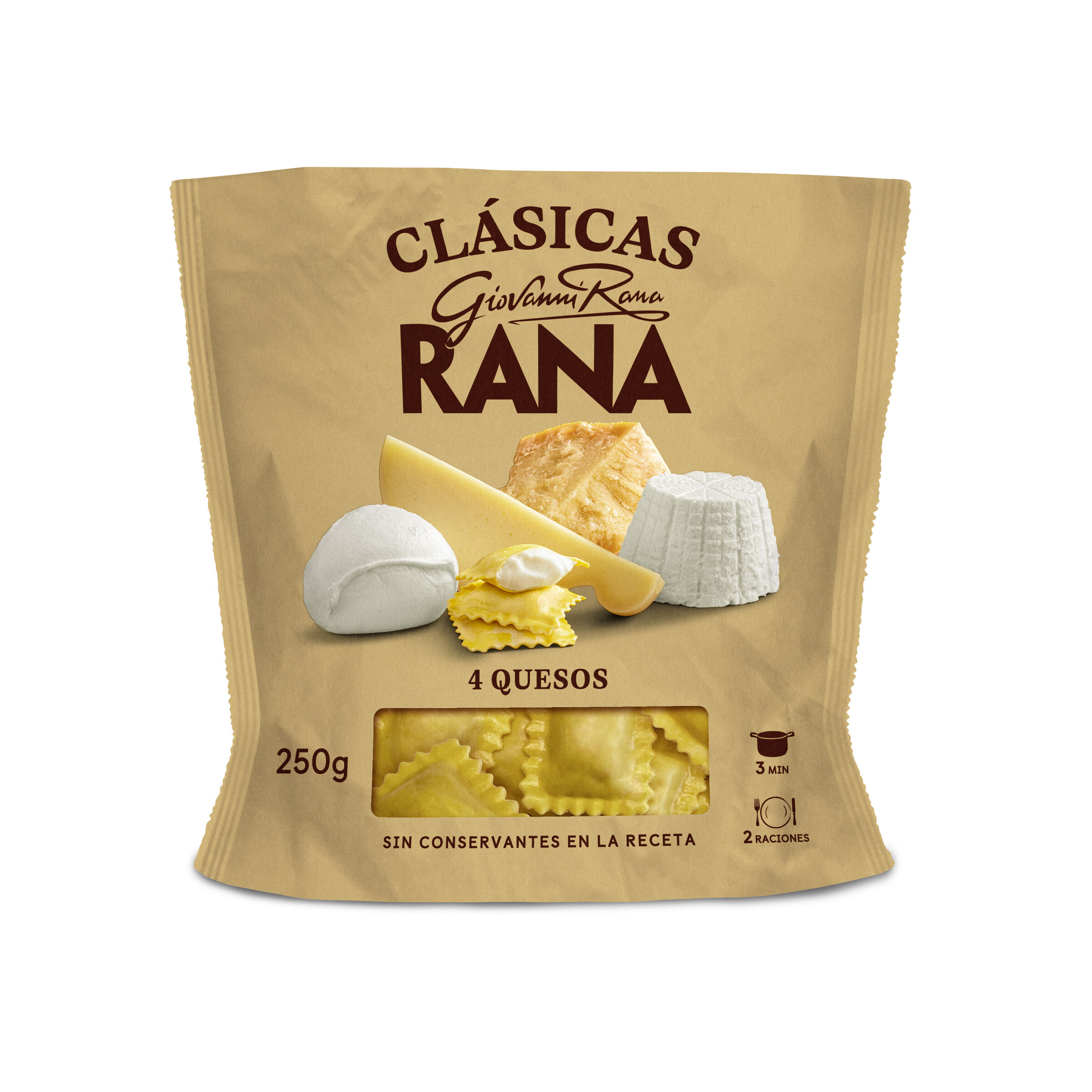 Pasta fresca tortellini gourmet 4 quesos Rana 250g