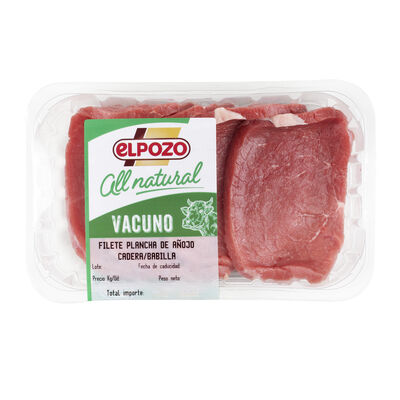 Filete de añojo plancha All Natural ElPozo 350g aproximadamente