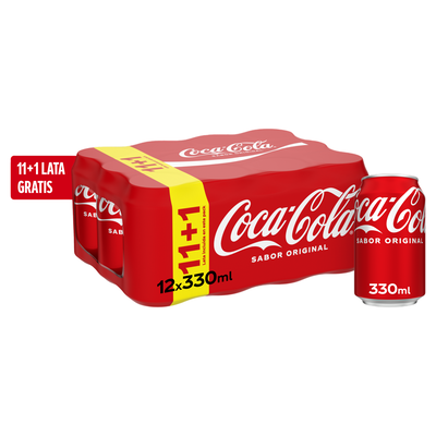 Refresco Coca-Cola Sabor Original lata pack 12 33cl