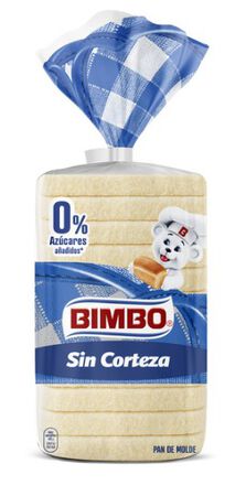 Pan de molde sin corteza Bimbo 450 g