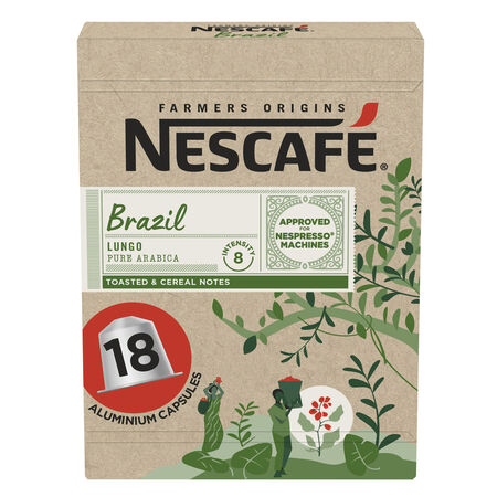 Café lungo brazil Nescafé 18 cápsulas