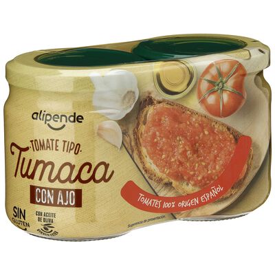 Tomate tumaca con ajo Alipende pack 2