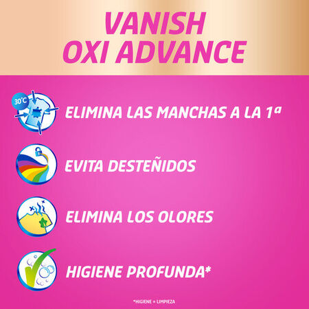 Vanish Multipoder Quitamanchas polvo multibeneficio para la ropa elimina olores y potenciador del lavado 400g