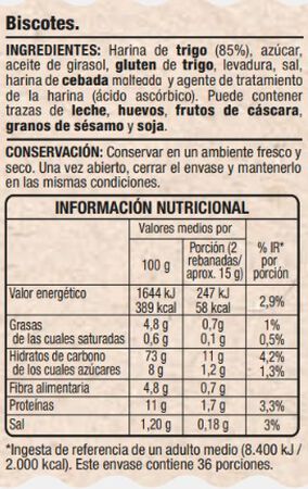 Biscote cl&aacute;sico Alipende 540g