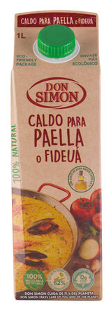 Caldo paella y fideuá con aceite de oliva Don Simón 1l