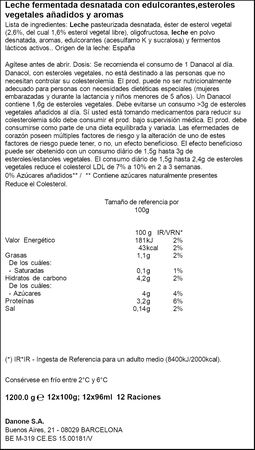 Bebida láctea Danacol colesterol pack 12 natural