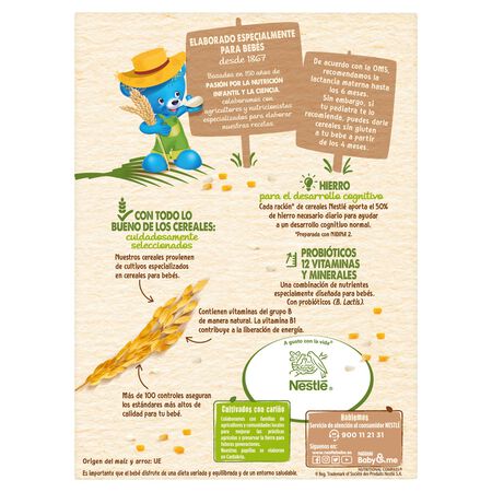 Papilla sin gluten Nestlé 240g maíz y arroz