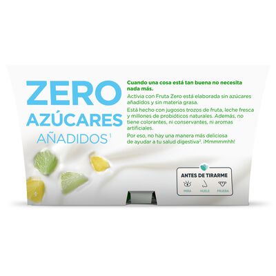 Bífidus probiótico Activia 0% pack 4 lima limón