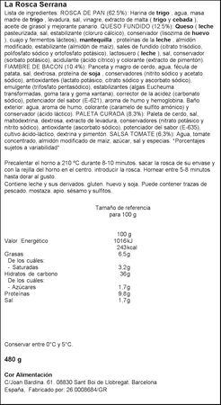 Rosca r&uacute;stica Deoro serrana 480g