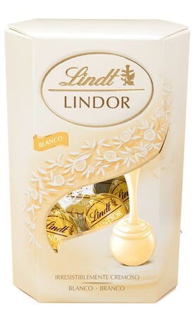 Bombones de chocolate blanco Lindor Cornet 200g