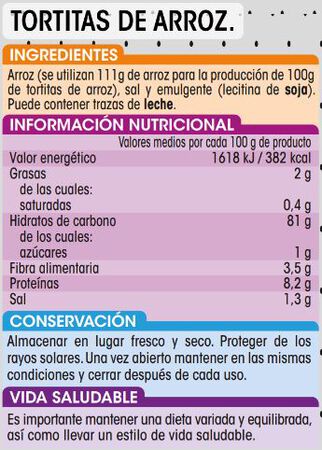 Tortita de arroz Alipende 130g