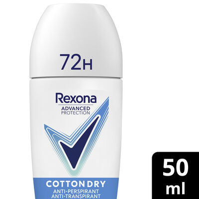 Desodorante en Roll-On 72h Rexona 50ml Cotton Dry