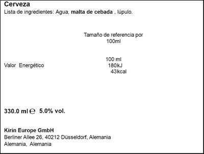 Cerveza japonesa rubia l