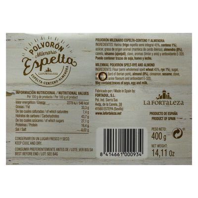 Polvorón milenario La Fortaleza 400gr