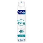 Desodorante spray Sanex Zero% Extra Control protección 48h 200ml Desodorante spray Sanex Zero% Extra Control protección 48h 200ml
