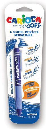 Bolígrafo borrable Carioca azul