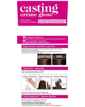 Tinte para el pelo sin amon&iacute;aco Casting Cr&egrave;me Gloss  n&ordm; 300 casta&ntilde;o oscuro