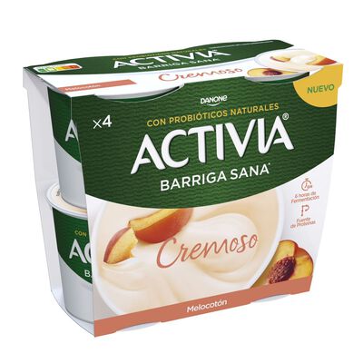 B&iacute;fidus Activia cremoso pack 4 melocot&oacute;n
