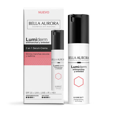 Serum facial lumiderm Bella Aurora 30ml anti manchas y antiedad