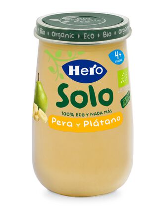 Tarro Hero solo eco pera plátano desde 4 meses 190g