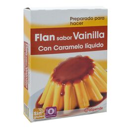 Preparado para hacer flan de vainilla y caramelo 2 uds Alipende 93g