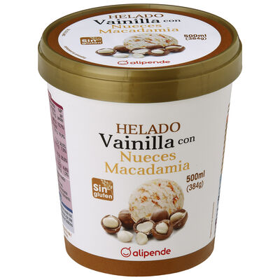 Helado sabor vainilla macadamia Alipende 500ml
