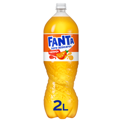Refresco naranja Fanta botella 2l zero az&uacute;cares