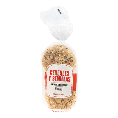 Panecillo de hamburguesa de cereales y semillas Alipende 300g