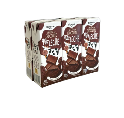 Batido con sabor a chocolate 90% leche pack 6 Alipende 200 ml