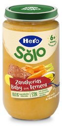 Tarro Hero Solo zanahoria ternera desde 6meses 235g
